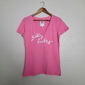 Gilly Hicks Pink V-neck T-shirt